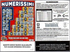 Gratta e vinci da € 5,00 - NUMERISSIMI