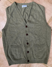 Gilet Brora cashmere M verde salvia maglia termica gilet scaldacorpo gilet