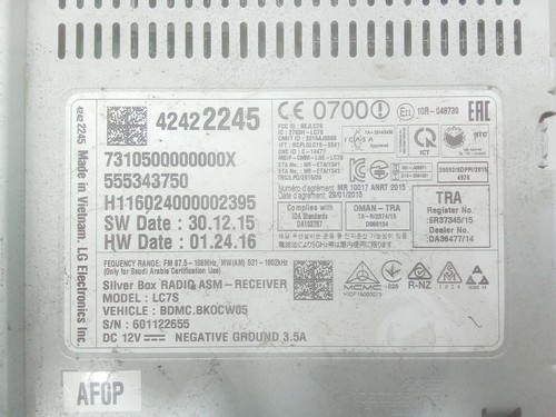 Autoradio per opel karl - opel, serie