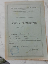pao2scat) GENOVA PAGELLA SCOLASTICA 1937/38 ISTITUTO SACRO CUORE VIA CABRINI