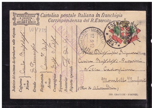 Timbro posta militare 10a - militare, 5°