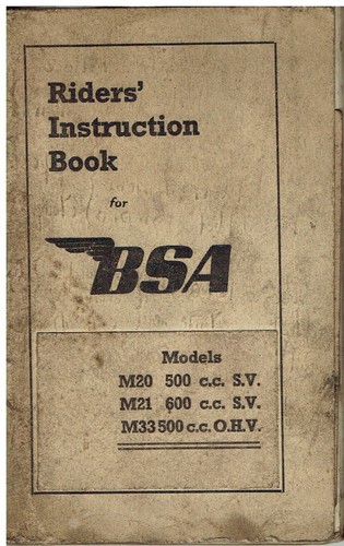 Bsa m20 m21 600cc - m20, (600cc