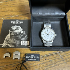 Orologio Uomo Fortis Flieger Classic Date 595.10.46 Automatico Quadrante Bianco di JP