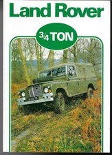 Land Rover Serie III 3/4 Ton Veicolo Militare 1980-1981 Brochure Mercato Regno Unito