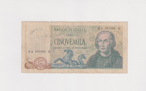 5000 lire colombo tipo - lire,