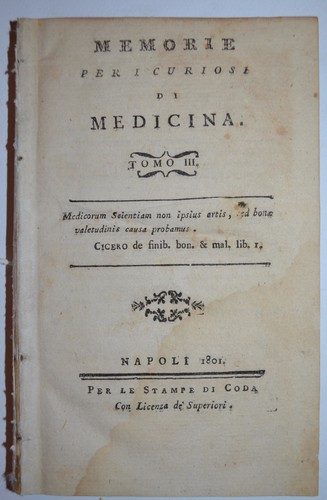 Medicina ediz 1801 - ediz.,
