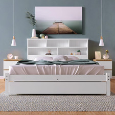 Letto con Ripiani Bianco Legno