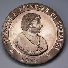 7 1/2 Luigini 1995 - Principato di Seborga Giorgio I - 31,1g Ag 999 - Rara - FDC