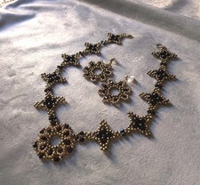 Collana Orecchini Vintage Nera