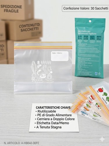 Set sacchetti alimenti - 30,