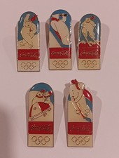 1994 Lillehammer Winter Olympic spilla Polar Bear Coke Coca Cola lotto di 5 