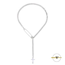 COLLANA PENDENTE CROCE ACCIAIO