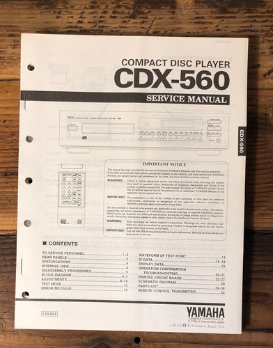 Yamaha cdx 560 - cdx-560, lettore