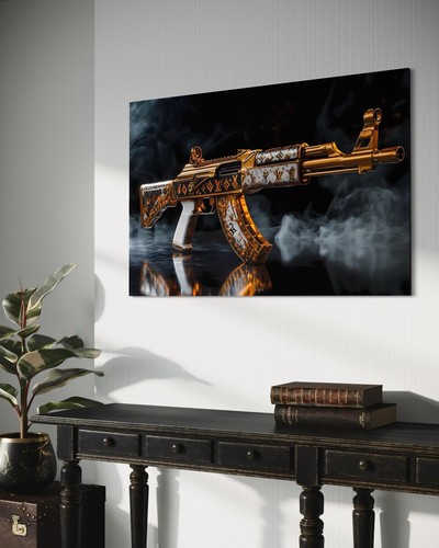 Quadro tela ak47 fucile - su,