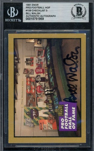 Autografo bill walsh - autografo, beckett