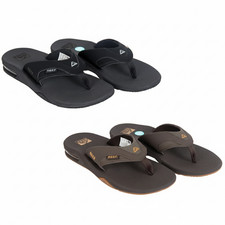 Sandali infradito uomo Reef Fanning apribottiglie nero marrone taglia 8-13