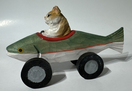 Gatto pesce auto corsa - gatto, in