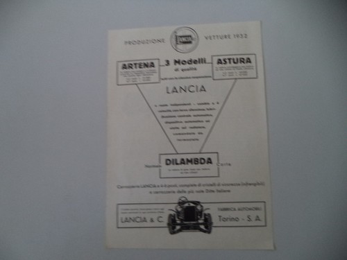 Advertising pubblicità 1932 - advertising,