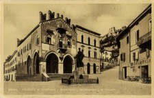 Cartolina ill. SOAVE Palazzo di Giustizia. 1937. Commiss. Mobile di Arruolamento