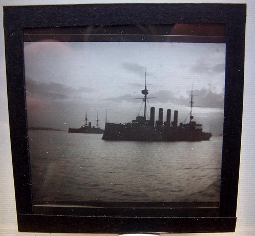 Magic lantern slide - lantern, ship