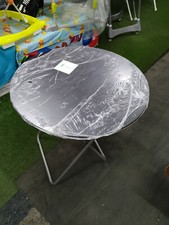 TAVOLO IN FORMICA TONDO GAMBE IN METALLO RICHIUDIBILE  DM 70  COLOR GRIGIO