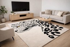 Tappeto leopardato trapuntato