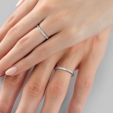 Anello in oro bianco coppia