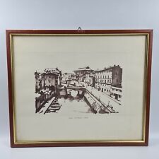 SARDELLI Marc (1930) INCISIONE ACQUAFORTE opera grafica LIVORNO Scali Bettarini