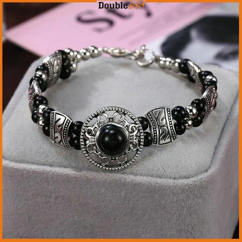 Bracciale tibetano nero - nero, da