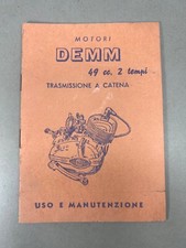 MOTORE DEMM 49 CC 2 TEMPI A CATENA MANUALE USO MANUTENZIONE MOTO EPOCA ORIGINALE