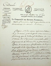 ✒ L.S Edme BOCHET receveur des domaines Commission des revenus nationaux