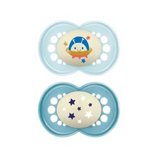 MAM Original Night Ciuccio Luminoso in Set da 2 Succhietti misura 16+ mesi, Tett