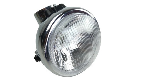 Faro proiettore cromato con