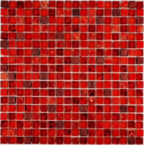 Mosaico rosso cucina - cucina, parete