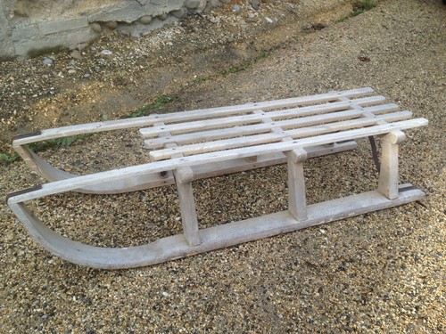 Vecchia luge legno inizio - luge,