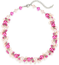 Collana Donna Perline Di Perle Collana Girocollo Grosse Con Ciondolo Perle Bigio