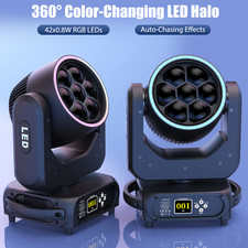 UKING Stage Testa Mobile 500W RGBW LED 16 milioni di colori 540 gradi Pan DMX Sound