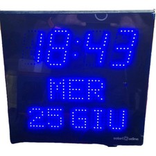 Solari Di Udine Orologio Digitale CDL.AN 80 NTP con Barra Luminosa Blu 