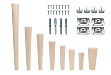 4x Wooden Furniture Cone Legs