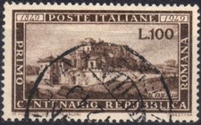 ITALIA 1949 - 600 - Usato 100 lire Repubblica Romana #S#XOU