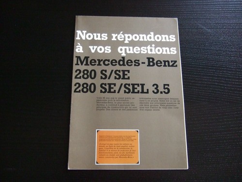Brochure mercedes 280s - brochure, /
