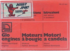 libretto istruzioni motori candela modellismo graupner hb aereo nave modello