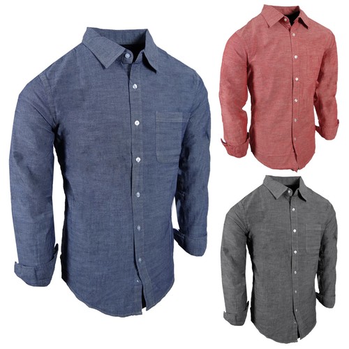 Camicia chambray uomo casual - chambray,