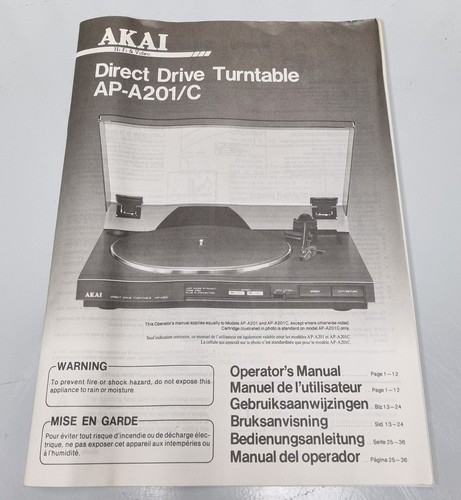 Akai a201 giradischi - akai,