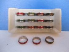 STOCK LOTTO 52 ANELLI METALLO E RESINA ASSORTITI VINTAGE