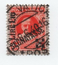 VATICANO 1931 SEGNATASSE LIRE 1,10 SU LIRE 2,50 OBLITERATO