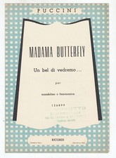 Spartito Puccini MADAMA BUTTERFLY Un bel di' vedremo - Ricordi 1950 fisarmonica