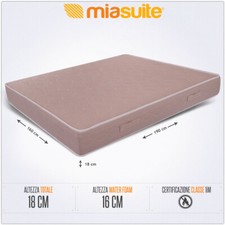 MATERASSO MATRIMONIALE IGNIFUGO 160X190 H 18 CM CERTIFICAZIONE CLASSE 1 iM