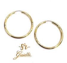 Orecchini Cerchio ORO GIALLO con Chiusura a Scomparsa ORO 18kt 750% List. 395€