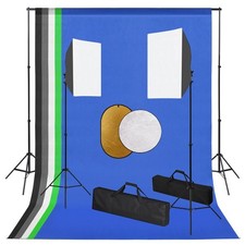 Kit per Studio Fotografico con Set Luci, Fondale e Riflettore vidaXL